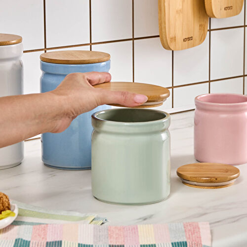 Karaca Portobello Bambu Kapaklı 4'lü Saklama Kabı Karaca Portobello Bambu Kapaklı 4'lü Saklama Kabı