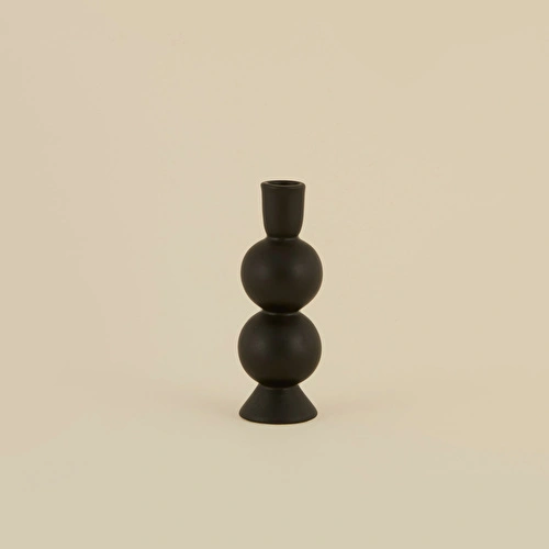 Karaca Home Enna Şamdan Siyah 6x6x17,5 cm Karaca Home Enna Şamdan Siyah 6x6x17,5 cm