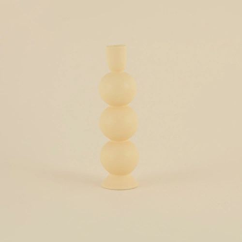 Karaca Home Enna Şamdan Bej 7x6x23,2 cm Karaca Home Enna Şamdan Bej 7x6x23,2 cm