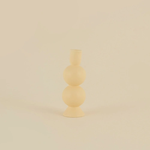 Karaca Home Enna Şamdan Bej 6x6x17,5 cm Karaca Home Enna Şamdan Bej 6x6x17,5 cm