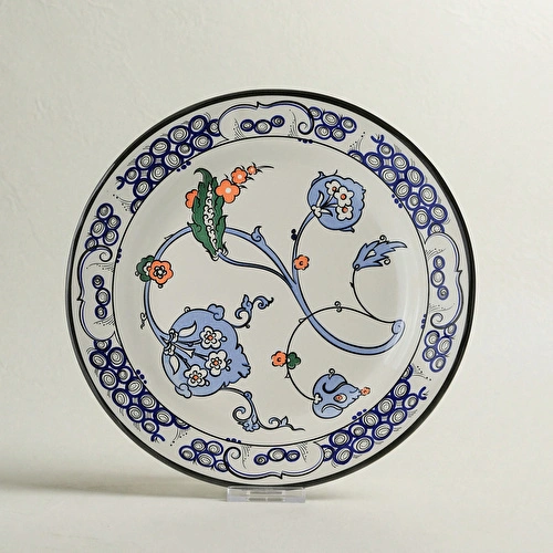 Karaca x Ömür Akkor İznik Hatai Servis Tabağı 26 cm