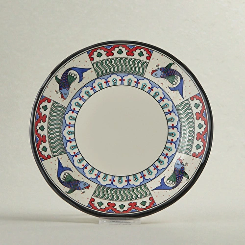 Karaca x Ömür Akkor İznik Balık Pasta Tabağı 21 cm