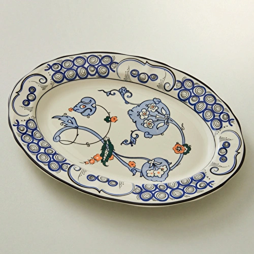 Karaca x Ömür Akkor İznik Hatai Kayık Tabak 30 cm
