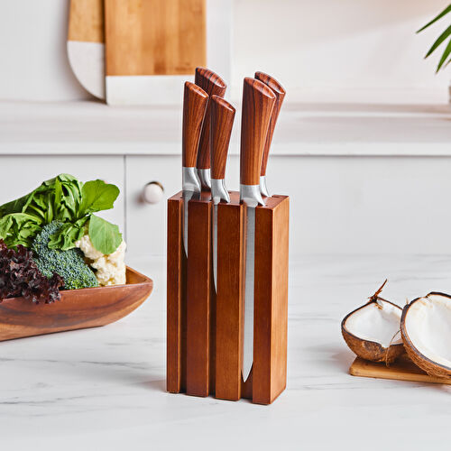 Karaca Formal 6 Parça Standlı Bıçak Seti Wood
