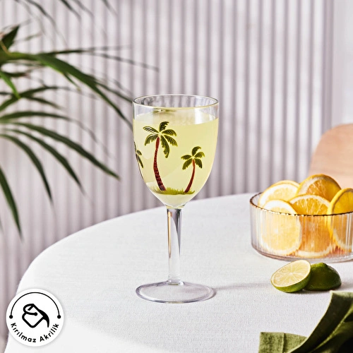 Karaca Palmera Akrilik Kadeh 420 ml Şeffaf 