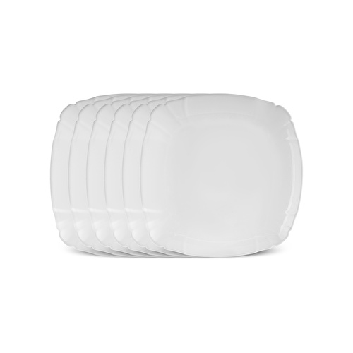 Karaca Tonny 6 Parça Opal Pasta Takımı Beyaz 19 cm