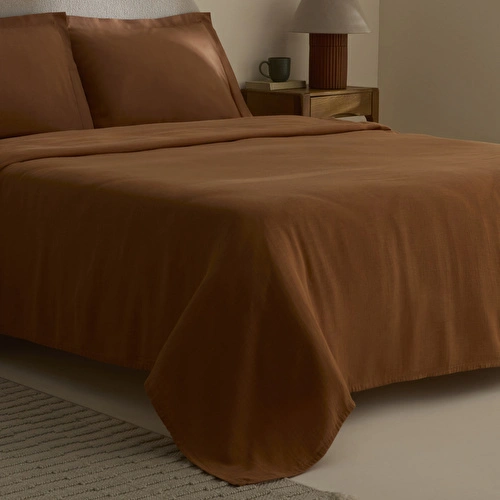 Karaca Home Farel Müslin Çift Kişilik Pike Kiremit