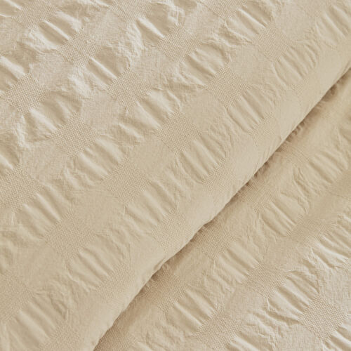 Karaca Home Perla Gofre %100 Pamuk Çift Kişilik Nevresim Takımı Bej