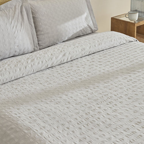 Karaca Home Perla Gofre %100 Pamuk Çift Kişilik Nevresim Takımı Gri Karaca Home Perla Gofre %100 Pamuk Çift Kişilik Nevresim Takımı Gri