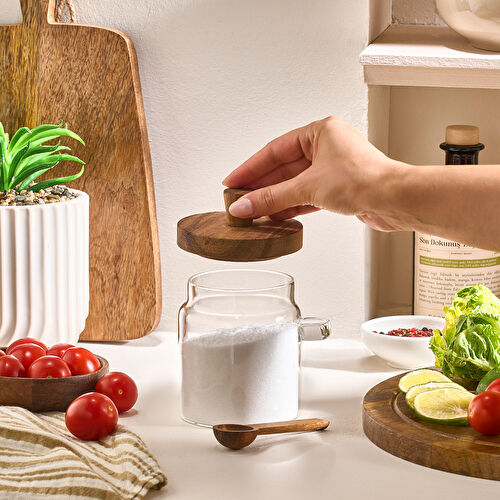 Karaca Mova Akasya Kaşıklı Saklama Kabı 470 ml Karaca Mova Akasya Kaşıklı Saklama Kabı 470 ml