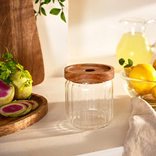 Karaca Mova Akasya Çizgili Saklama Kabı 360 ML