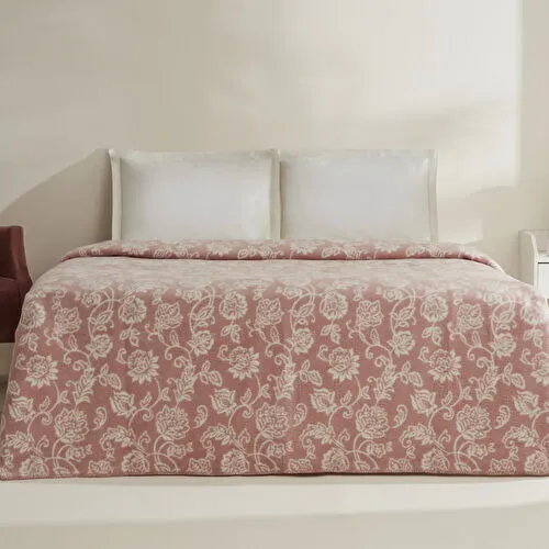 Karaca Home Glorinda Çift Kişilik  Akrilik Mürdüm Battaniye