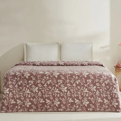 Karaca Home Cinta Çift Kişilik Akrilik Battaniye Mürdüm