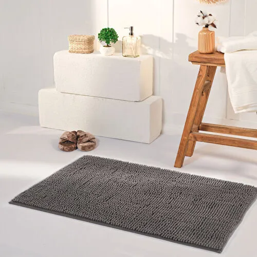 Kaşmir Home Soft Makarna Banyo Paspas Antrasit 60x100 cm