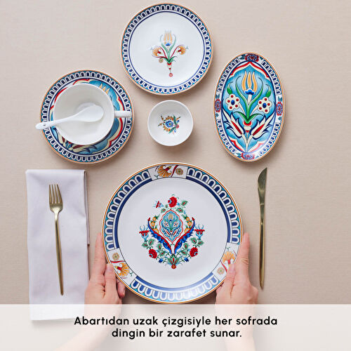 Karaca Forever Bone Palermo 26 Parça 6 Kişilik Kahvaltı Seti 