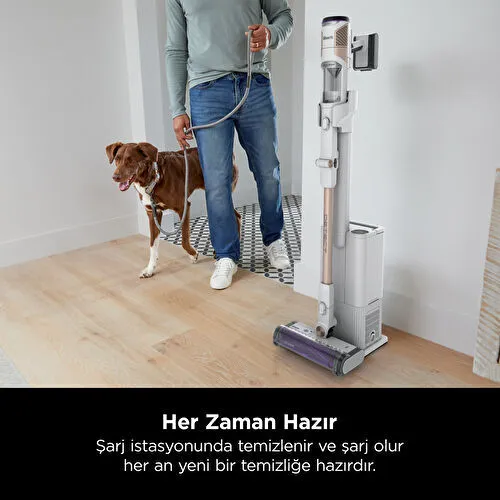 Shark Detect Clean Empty Auto-Empty Sistemli Turbo Başlıklı Şarjlı Dikey Süpürge 2L