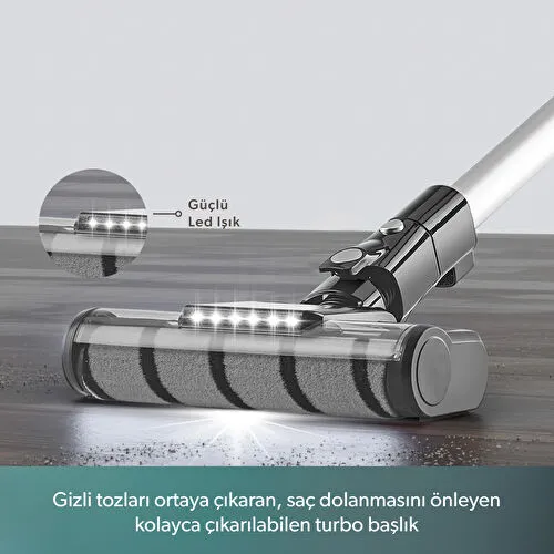 Homend Dustrider 1264H Şarjlı Turbo Başlıklı Dikey Süpürge Siyah