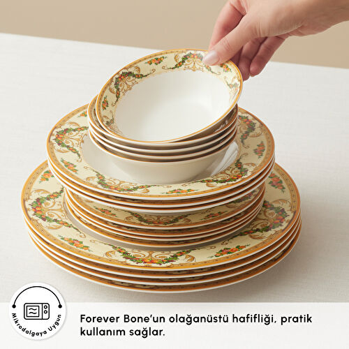 Karaca Forever Bone Orlando 53 Parça 12 Kişilik Yemek Takımı