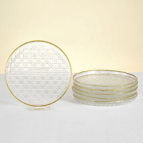 Karaca Hazeran 6 Parça Cam Pasta Seti