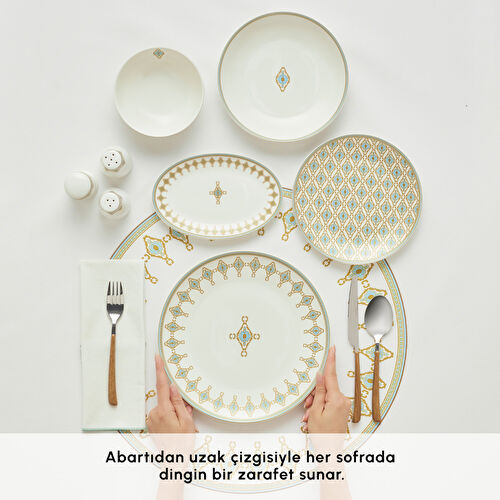 Karaca Forever Bone Dorothy 53 Parça 12 Kişilik Yemek Takımı