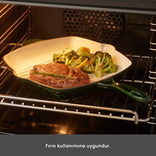 Karaca Heritage Demir Döküm Emayeli Grill Tava Yeşil 26 cm Karaca Heritage Demir Döküm Emayeli Grill Tava Yeşil 26 cm