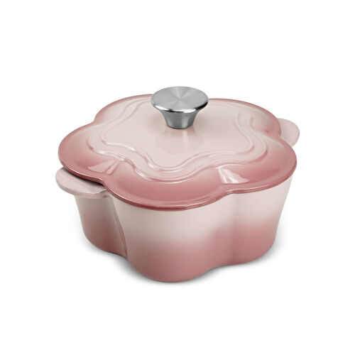 Karaca Flower Demir Döküm Tencere Pembe 20 cm