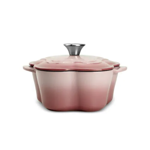 Karaca Flower Demir Döküm Tencere Pembe 20 cm