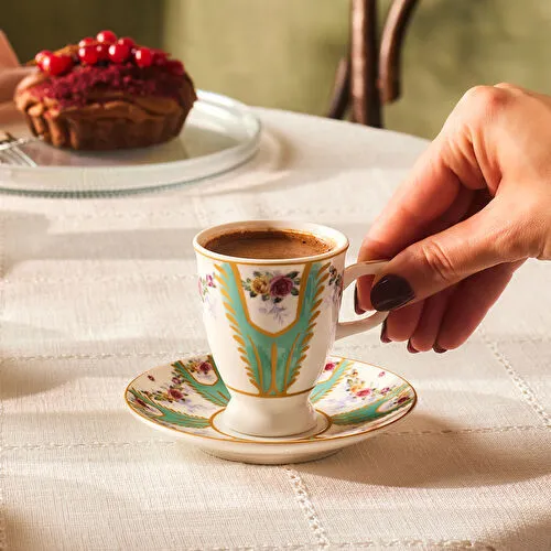 Karaca Dila 6 Kişilik Kahve Fincan Takımı 80 ml