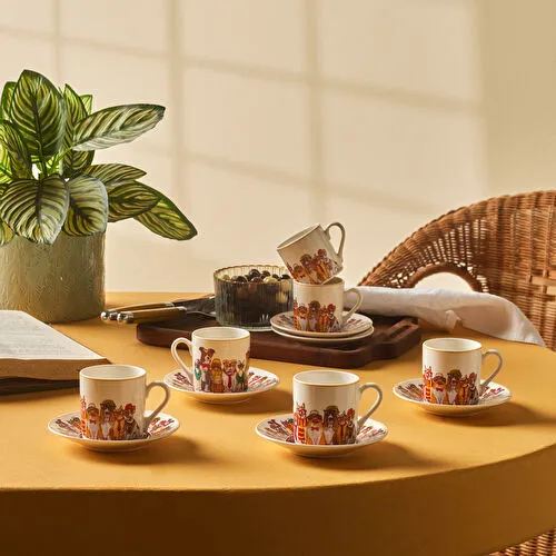 Karaca Latli 6 Kişilik Kahve Fincan Takımı 80 ml Karaca Latli 6 Kişilik Kahve Fincan Takımı 80 ml