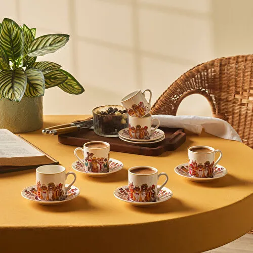 Karaca Latli 6 Kişilik Kahve Fincan Takımı 80 ml