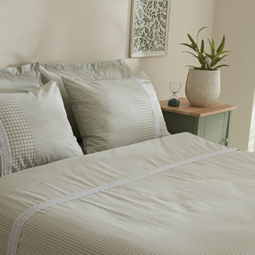Karaca Home Luisa %100 Pamuk Çift Kişilik Nevresim Takımı Yeşil