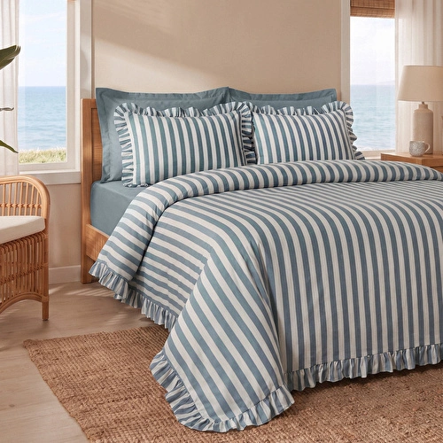 Karaca Home Ripple Çift Kişilik Nevresim Takımı Mavi
