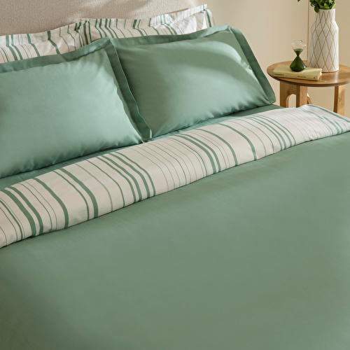 Karaca Home Cool Stripe Çift Kişilik Nevresim Takımı Yeşil