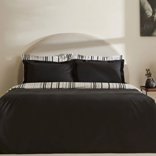 Karaca Home Cool Stripe Çift Kişilik Nevresim Takımı Siyah