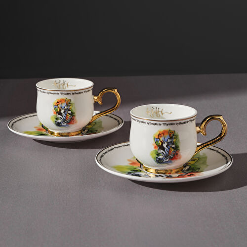 Karaca Unicef Haluk Bilginer 2 Kişilik Kahve Fincan Takımı 90 ml