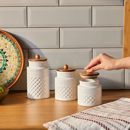 Karaca Lattice 3'lü Seramik Baharat Takımı