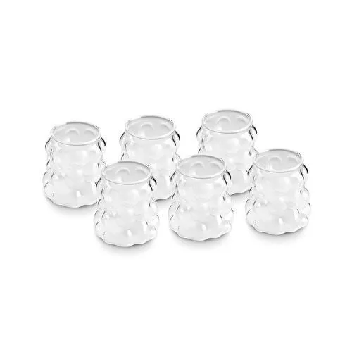 Karaca Bubble 6'lı Kahve Yanı Bardağı Şeffaf