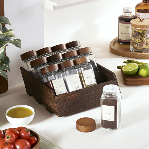 Karaca Vento 12'li Etiketli Standlı Baharat Takımı