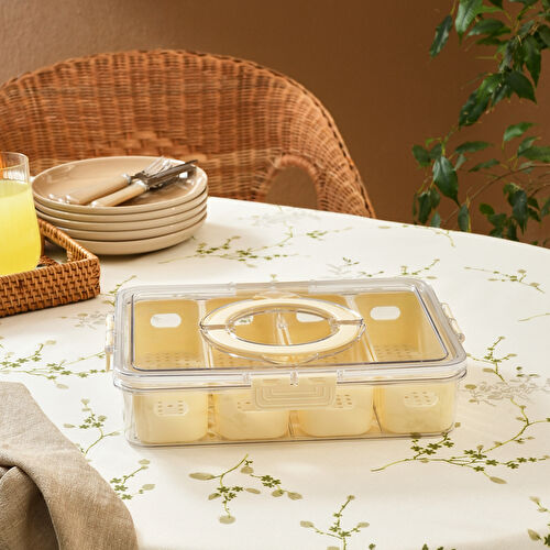 Karaca Suzi 4 Dik Bölmeli Taşınabilir Dikdörtgen Saklama Kabı