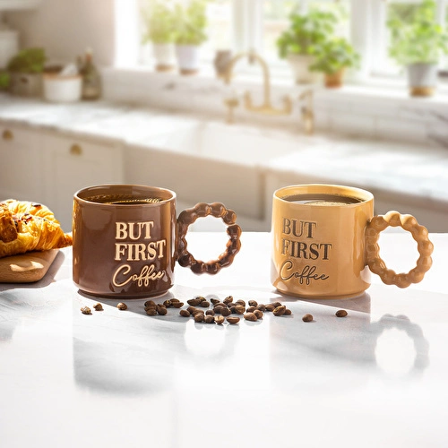 Emsan But First Coffee Krem Rengi Kupa 310 ml