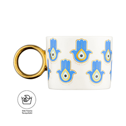 Emsan Mavi Boncuk Kupa 370 ml