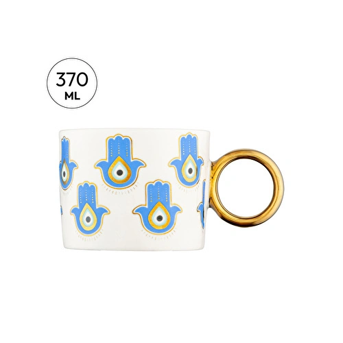 Emsan Mavi Boncuk Kupa 370 ml