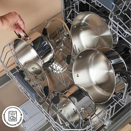 Karaca Montreal İndüksiyon Tabanlı 8 Parça Çelik Tencere Seti