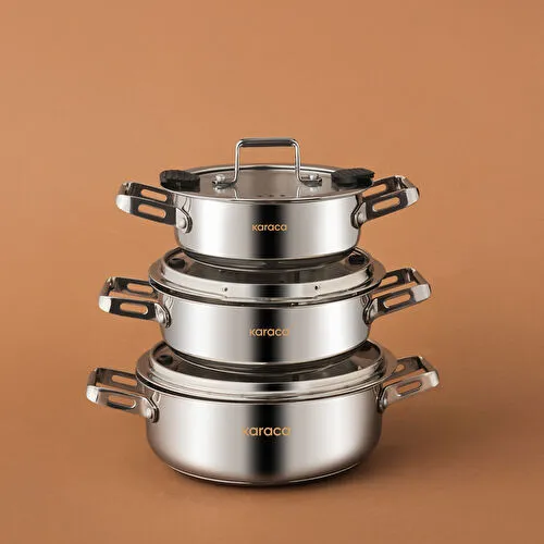 Karaca Montreal İndüksiyon Tabanlı 6 Parça Çelik Sahan Set