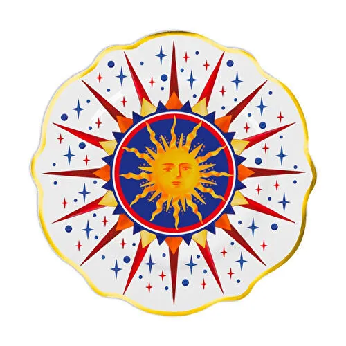 Baci Milano Dolce Vita Güneş Desenli Tatlı Tabağı 21 Cm