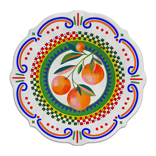 Baci Milano Dolce Vita Portakal 6'lı Yemek Tabağı 28 cm Melamin