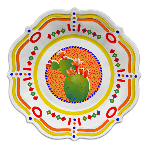 Baci Milano Dolce Vita Palm 6'lı Çorba Tabağı 23,5 cm, Melamin