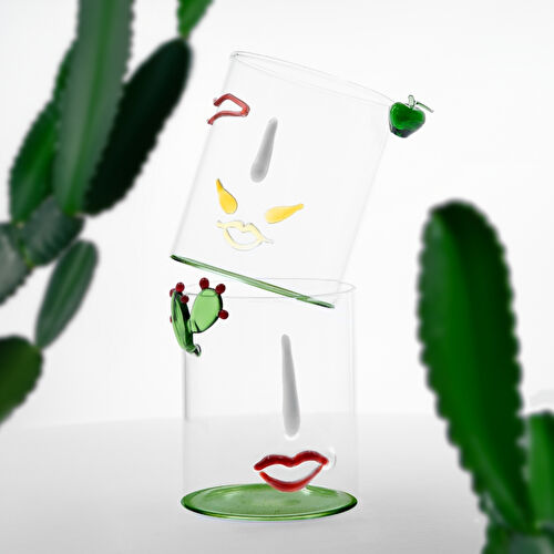 Baci Milano Romeo&Giulietta 2'li Bardak Seti Cam Yeşil 370 ML