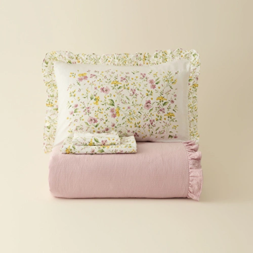 Karaca Home Dorian %100 Pamuk Muslin Çift Kişilik Nevresim Takımı Pudra Karaca Home Dorian %100 Pamuk Muslin Çift Kişilik Nevresim Takımı Pudra