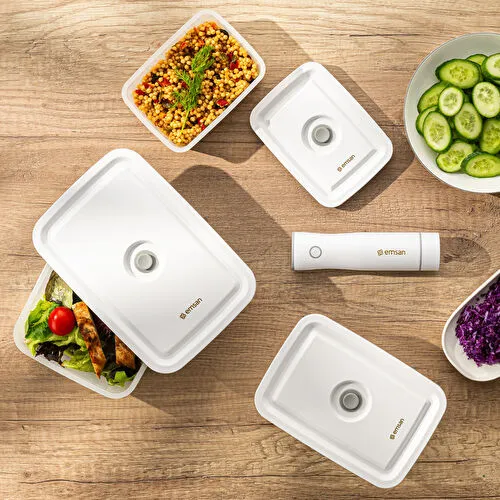 Emsan Freshlock Vakum Makineli 3'lü Saklama Kabı
